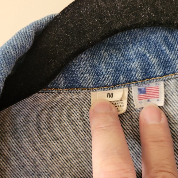 Vintage One World Volleyball denim jacket M - Picture 2 of 5